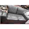 Image 2 : GREY LEATHERETTE SOFA W LOVE SEAT