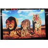 Image 1 : LARGE CANVAS PICTURE - LION, LEOPARD , TIGER