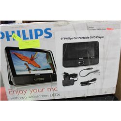 PHILLIPS PORTABLE 9" DVD PLAYER W DUAL SCREENS