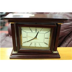 ROSEWOOD ROTATING CLOCK/PICTURE COMBO