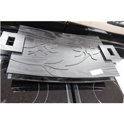 PAIR OF SHOWHOME WOOD DECORATIVE PLATTERS