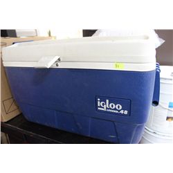 IGLOO CAMP COOLER W CONTENTS