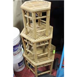 3 NESTING BAMBOO TABLES
