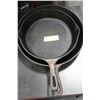 Image 1 : PAIR OF CAST IRON FRYING PANS