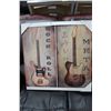 Image 1 : PAIR OF SHOWHOME GUITAR CANVAS PICTURES