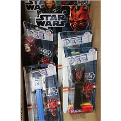 BOX OF STAR WARS PEZ DISPENSERS