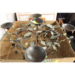 VINTAGE IRON 5 TEIR CANDLE HOLDER