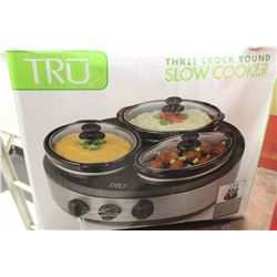 TRU THREE CROCK SLOW COOKER