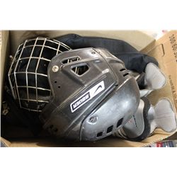 BOX W / HOCKEY EQUIPMENT