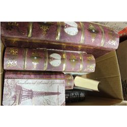 BOX W / SET OF 7 STORAGE BOXES DISGUISED AS BOOKS
