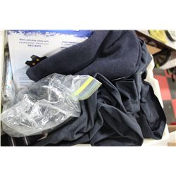 WHITE CRATE W/2 PAIR OF WORKING COVERALLS