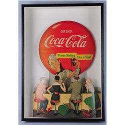 1955 Scarce Coca-Cola Cardboard Cutout Display.