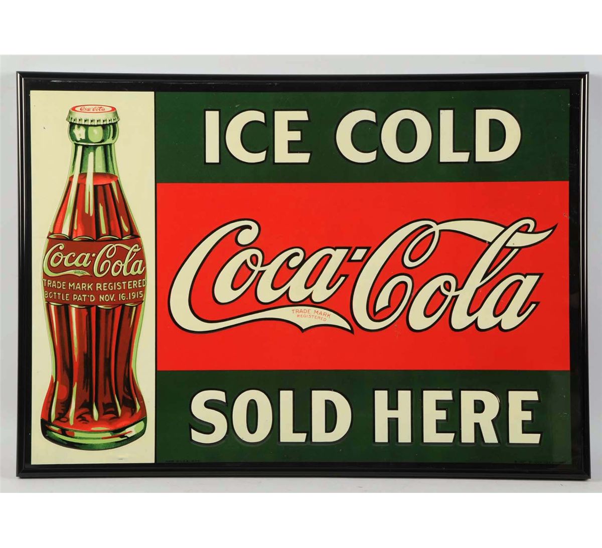 1927 Coca-Cola Embossed Tin Sign.
