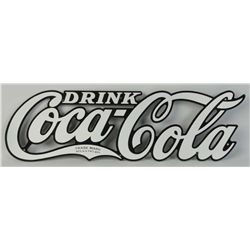 1930s Porcelain Coca-Cola Script Logo Sign.