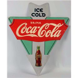 Coca-Cola Kay Display Cutout Plywood Triangle.