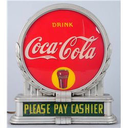 1930 Coca-Cola Brunhoff Lighted Counter Sign.