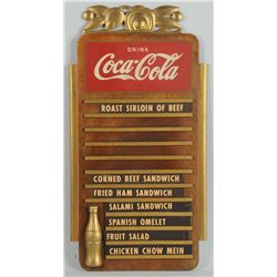 1930s Coca-Cola Kay Menu Board.