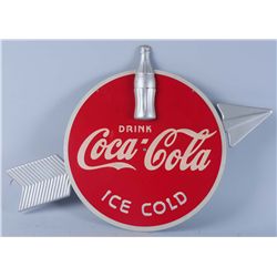 1930s Coca-Cola Plywood & Metal Sign.