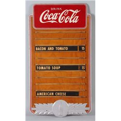 1930s Coca-Cola Plywood Menu Board.