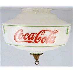 Early Coca-Cola Frosted Glass Light Globe.