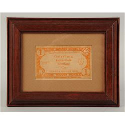 1940s Galesburg Coca-Cola Co. Wooden Nickel.