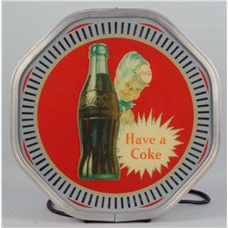1948 Coca-Cola Sprite Boy Lighted Spinner Sign.