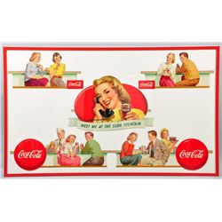 Rare 1949 Coca-Cola Telephone Back Bar Display.