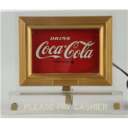 1950's Coca-Cola Lighted Cash Register Sign.