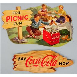 1950s Coca-Cola Carton Display Sign Set.