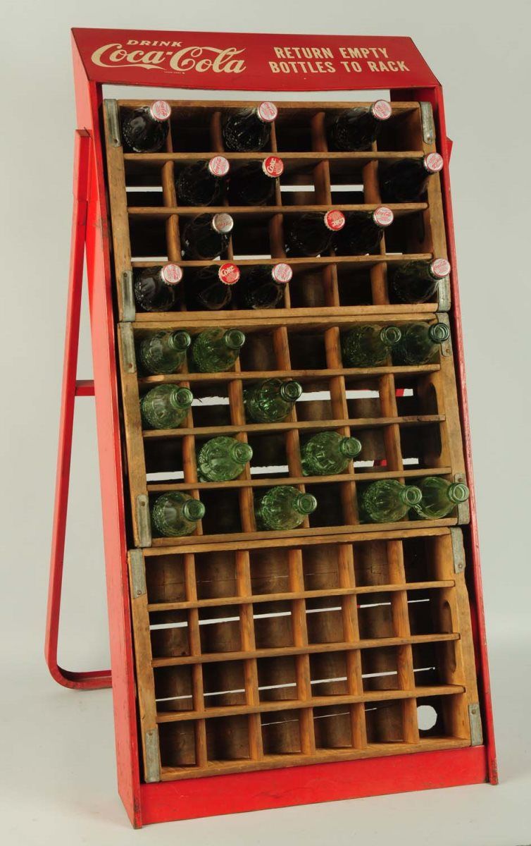 1950s Coca-Cola Three Case Display Rack.