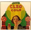 Image 1 : 1930s Cleo-Cola Cardboard Cutout Sign.