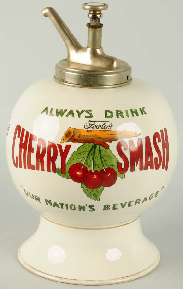 Fowlers Cherry Smash Syrup Dispenser.