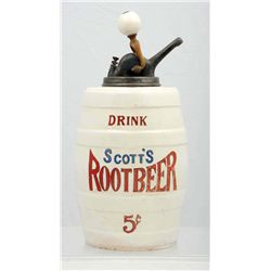 Scott’s Root Beer Barrel Syrup Dispenser.