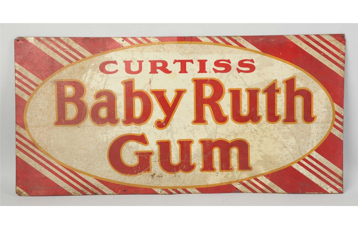 1930s Baby Ruth Tin Sign.