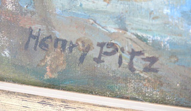 Oil on canvas, Illustration art, signed lower right Henry Pitz.1925 ...