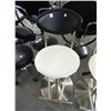 Image 1 : Swivel Chrome Accent Stool - No Shipping