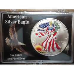 2000 COLORIZED AMERICAN SILVER EAGLE UNC