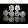Image 1 : 10 ASSORTED 1920'S MERCURY DIMES