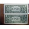 Image 2 : 2-2003-A $1 FRN'S LOW CONSECUTIVE SERIAL 'S (UNC)