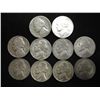 Image 1 : 10 ASSORTED 35% SILVER JEFFERSON WAR NICKELS
