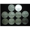 Image 2 : 10 ASSORTED 35% SILVER JEFFERSON WAR NICKELS