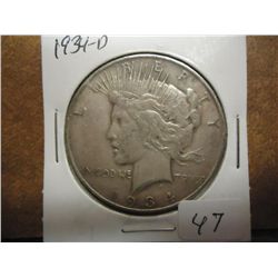 1934-D PEACE SILVER DOLLAR