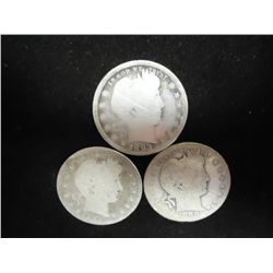 1893,1895 & 1898-O BARBER QUARTERS
