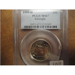 1999-D GEORGIA QUARTER PCGS MS67