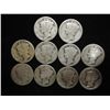 Image 1 : 10 ASSORTED TEEN'S MERCURY DIMES