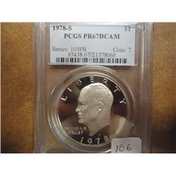 1978-S IKE DOLLAR PCGS PR67DCAM