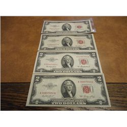 2-1953 & 2-1953-A $2 US RED SEAL NOTES