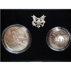 1991-95 WWII 2 COIN UNC SET