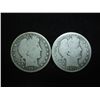 Image 1 : 1907 & 1911 BARBER HALF DOLLARS