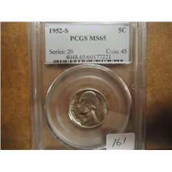 1952-S JEFFERSON NICKEL PCGS MS65